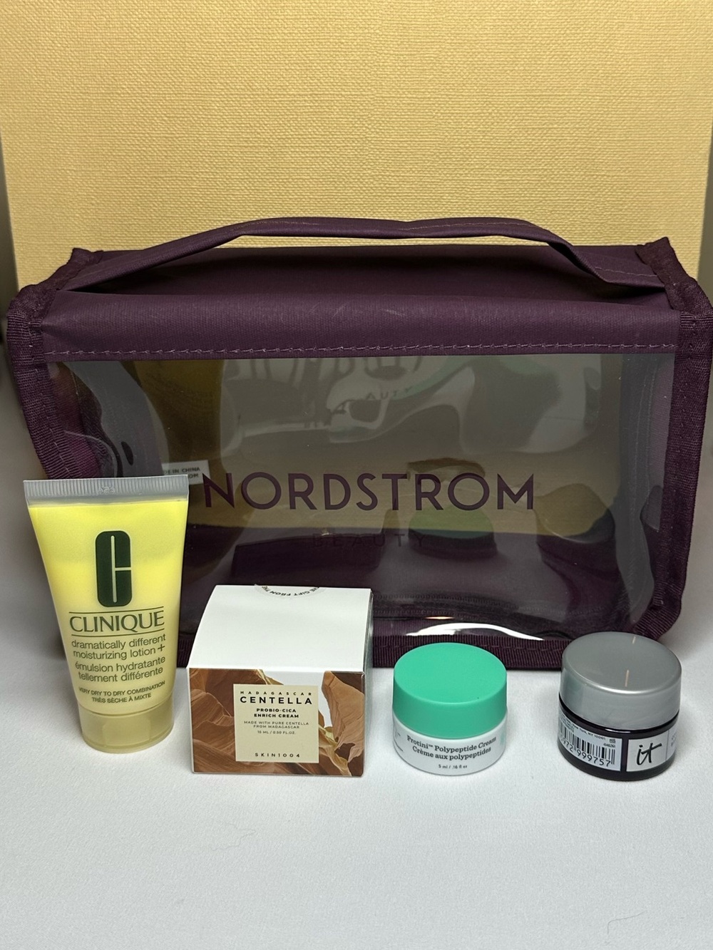 Nordstrom Cosmetic Travel Pouch with Skincare Set